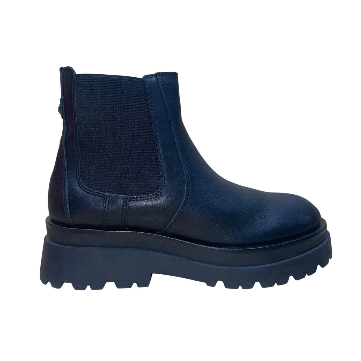 Aldo Women’s Black Leather Stompd Platform Chelsea Boots Size 8