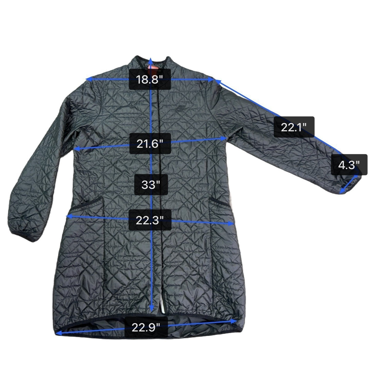 Nike Womens Black Quilted Bomber Jacket Lightweight Outerwear Casual Sz XL