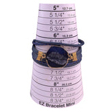 Saachi Womens Navy Blue Vegan Leather Magnetic Clasp Bracelet With Stone Accent