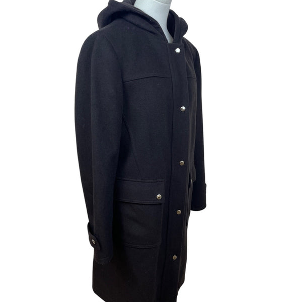Michael Kors Brown Women’s Hooded Coat With Button Details Sz 10