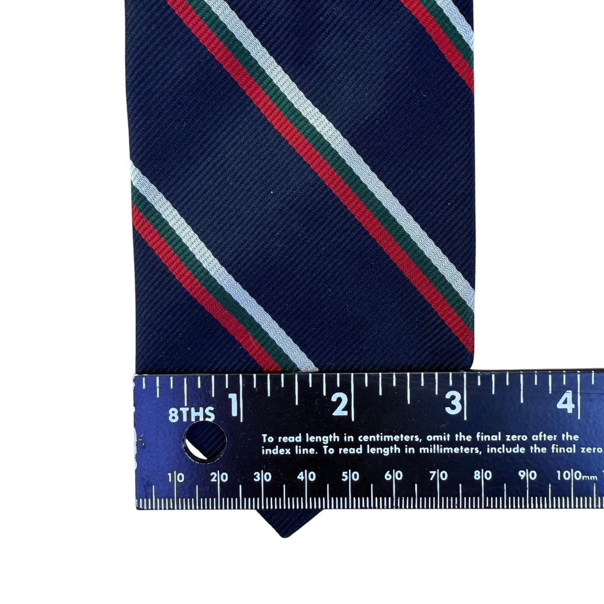 Robert Talbott Mens Navy Blue Silk Striped Tie Hand-Sewn Georgetown University S