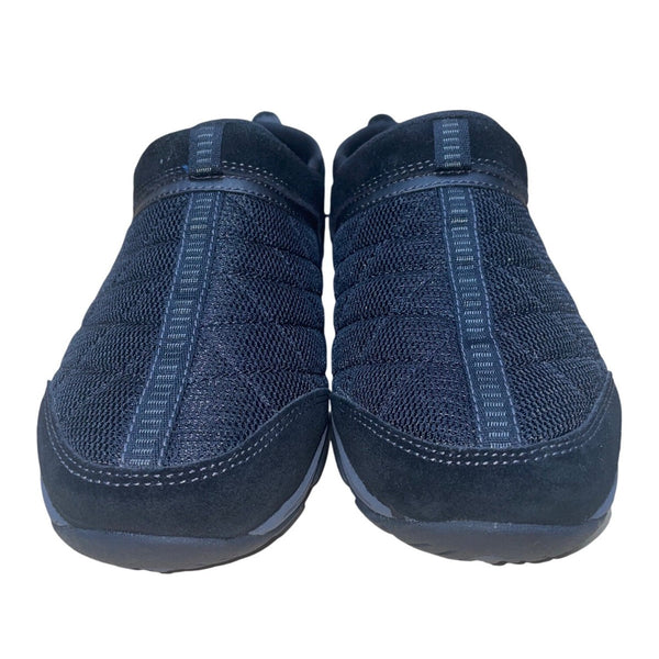 Easy Spirit Women’s Black Leather & Textile Slip-On Mules Shoes Size 8.5WW