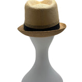 Westend Mens Natural Straw Fedora With Black Band
