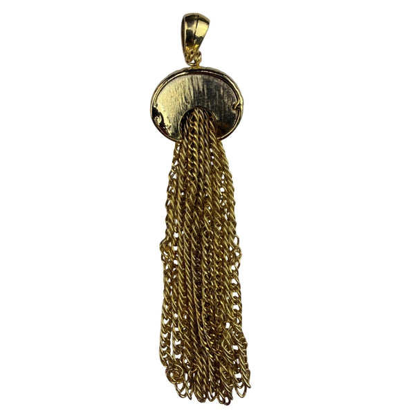 Gold Tone Chain Tassel Pendant Various Metal Jewelry Style