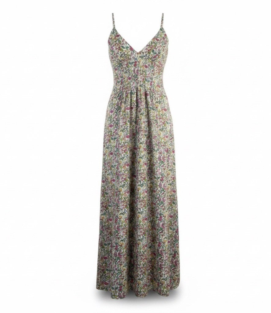 J.Crew Women Multicolor Cotton Maxi Sundress Floral Sleeveless Size 2