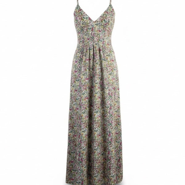 J.Crew Women Multicolor Cotton Maxi Sundress Floral Sleeveless Size 2