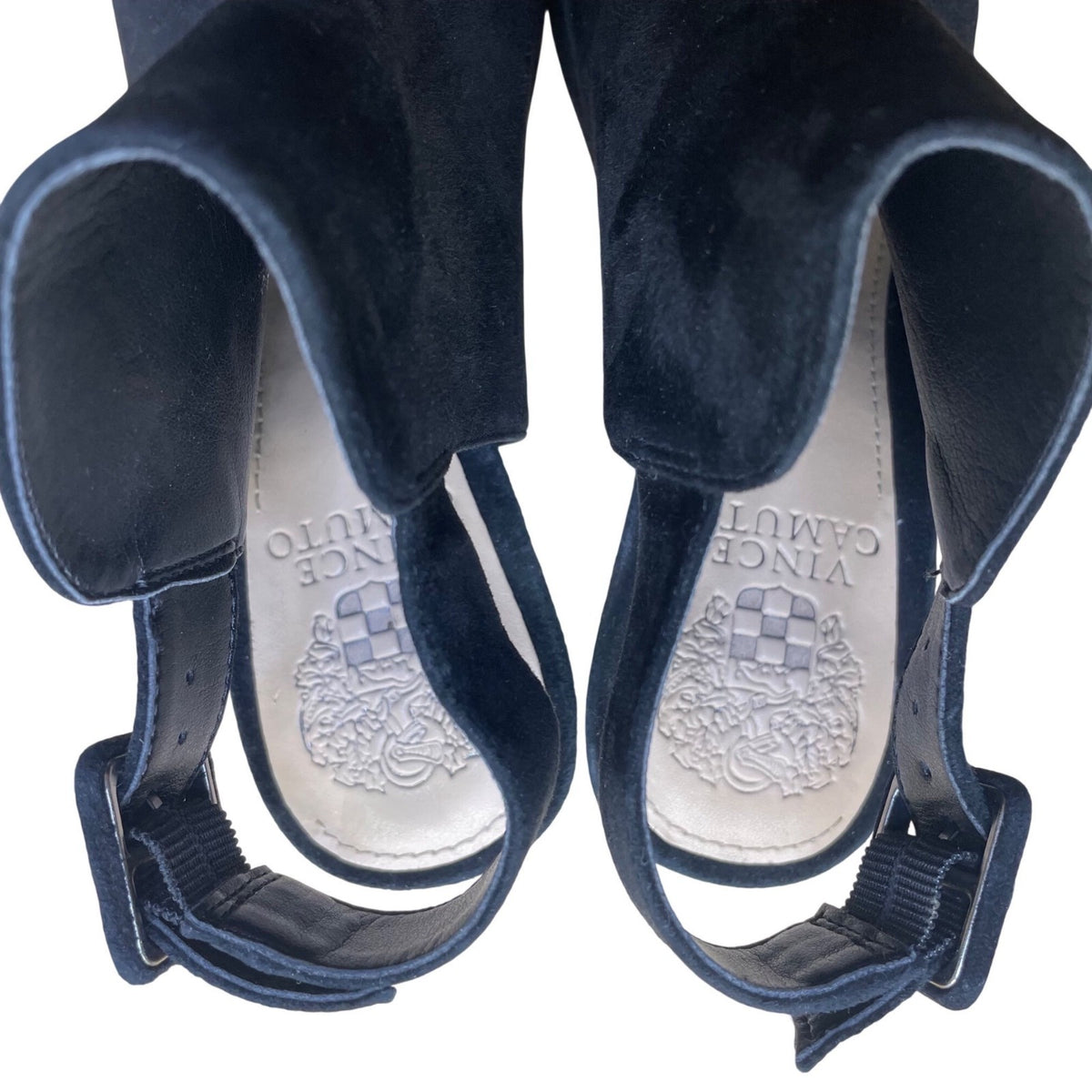 Vince Camuto Women’s Black Suede Open-Toe Gilsa High Heel Size 6.5M