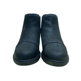 Sorel Women’s Black Suede Lug Sole Pull-On Evie ll Chelsea Boots Size 6