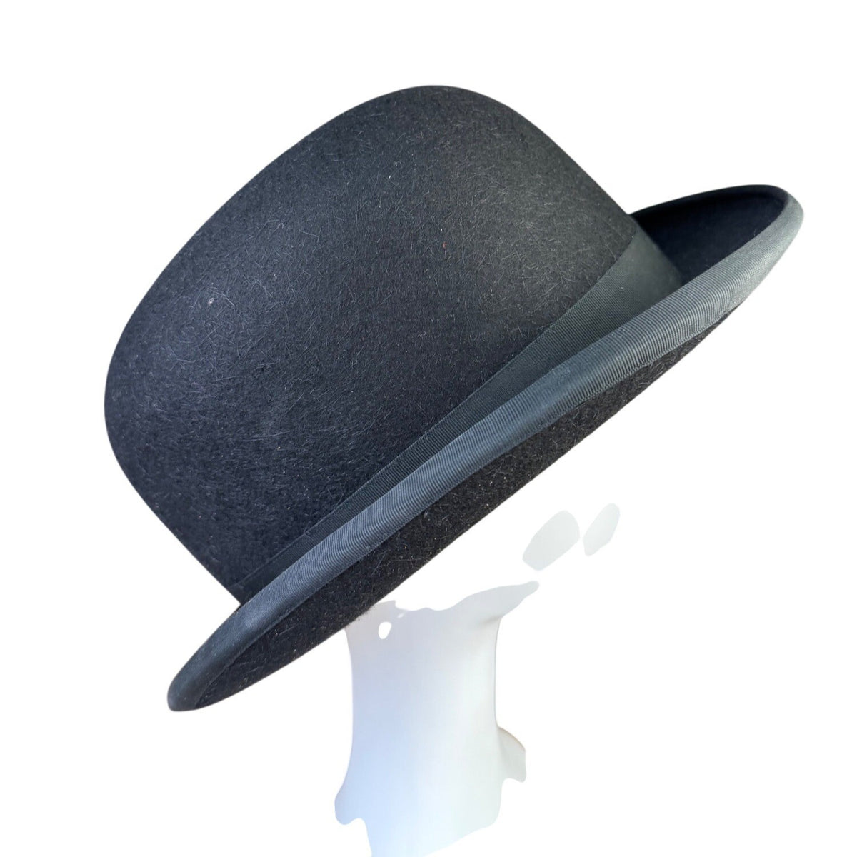 Lock & Co. Mens Black Wool Felt Bowler Hat St. James’s Street London England