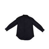 Truth Women Black Faux Leather Button-Down Shirt With Pockets Sz Small 