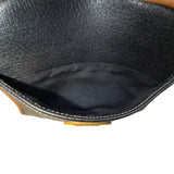Vintage 80's 90's Esprit Women’s Black & Brown Faux LeatherCrossbody Bag
