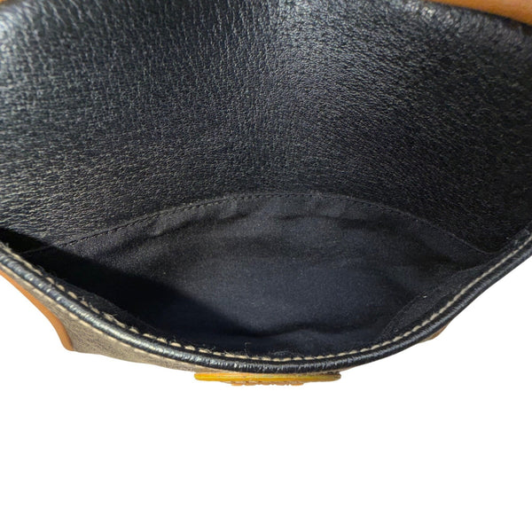 Vintage 80's 90's Esprit Women’s Black & Brown Faux LeatherCrossbody Bag