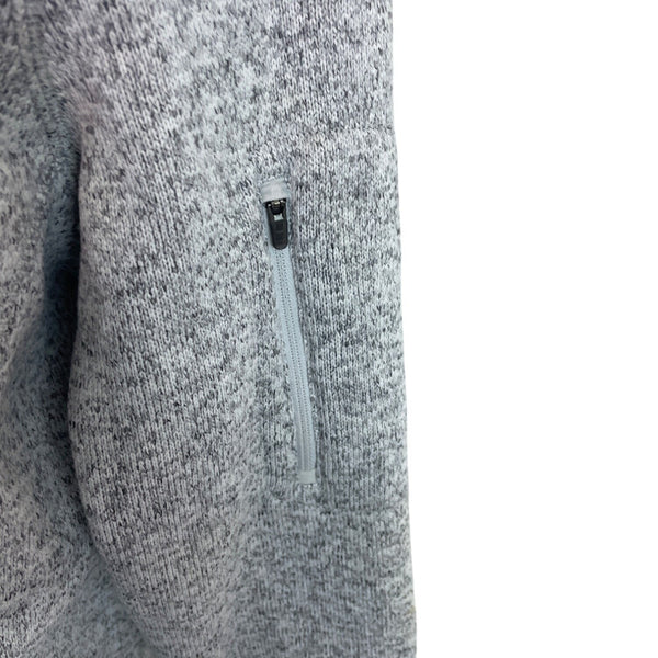 L.L. Bean Gray Zip-Up Hooded Sweater Jacket With Side Pockets Sz LP - New