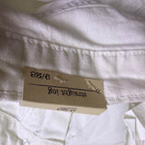 Banjara Womens White Distressed Straight-Leg Jeans With Raw Hem Size 9/28