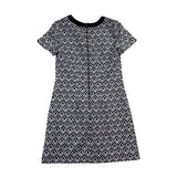 EShakti Womens Black & White Geometric Print Dress Size S/6