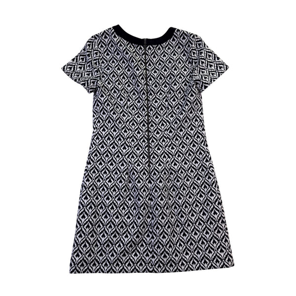 EShakti Womens Black & White Geometric Print Dress Size S/6