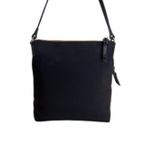 Dooney & Bourke Black Nylon With Adjustable Strap & Front Pocket Crossbody Bag