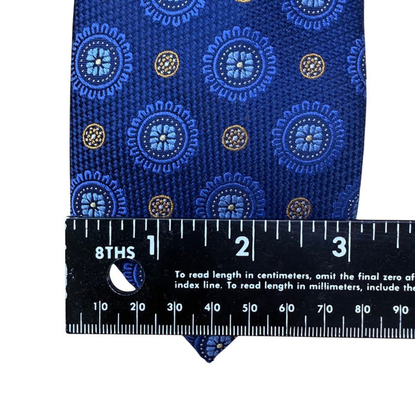 Jos A Bank Mens Blue Silk Patterned Tie Classic Style