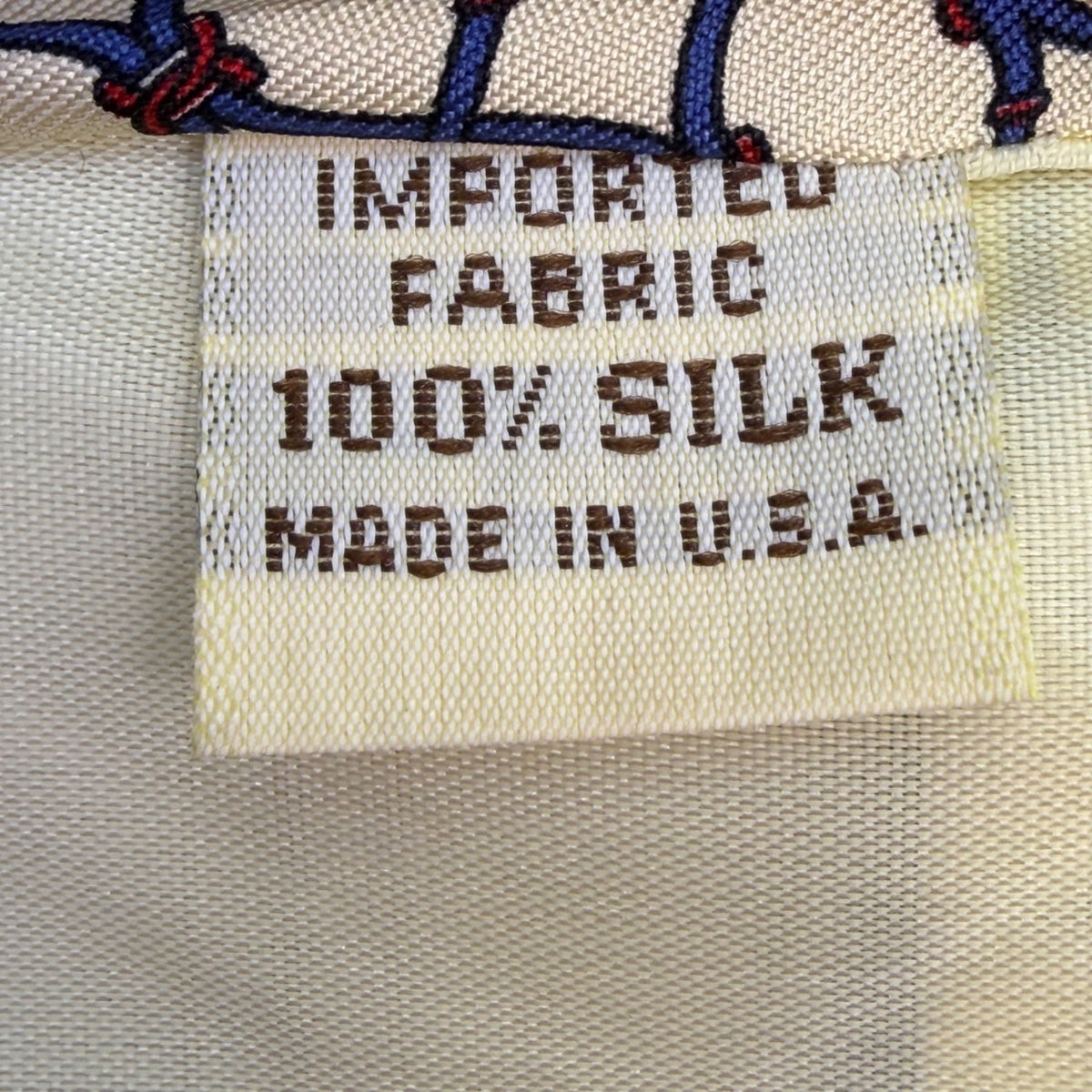 Saint Laurent Mens Ivory & Blue 100% Silk Neck Tie Rope Grid Pattern