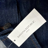 Banana Republic Womens Dark Wash Denim Jacket Casual Button-Up Sz S