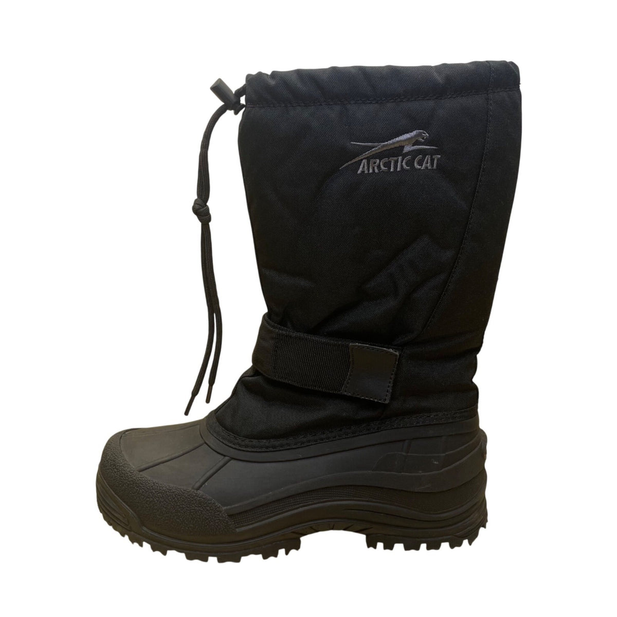 Arctic Cat Men’s Black Adhesive Adjust Strap Insulated Snow Winter Boots Sz 10