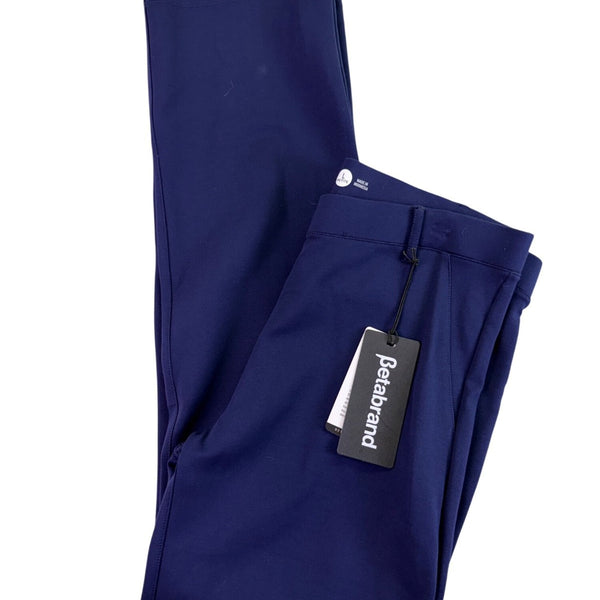 Betabrand Womens Navy Mid-Rise Stretch Dress Pants Petite New Sz L