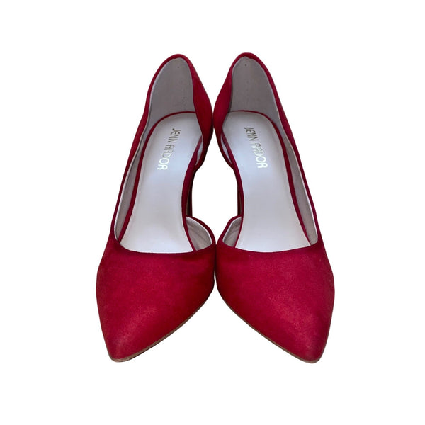 Jenn Ardor Women’s Red Man-Made Pointed-Toe High Heels Size 6M