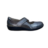 Oviaric Women’s Silver Faux Leather Strap Closure Mary Jane Shoes Size 9US