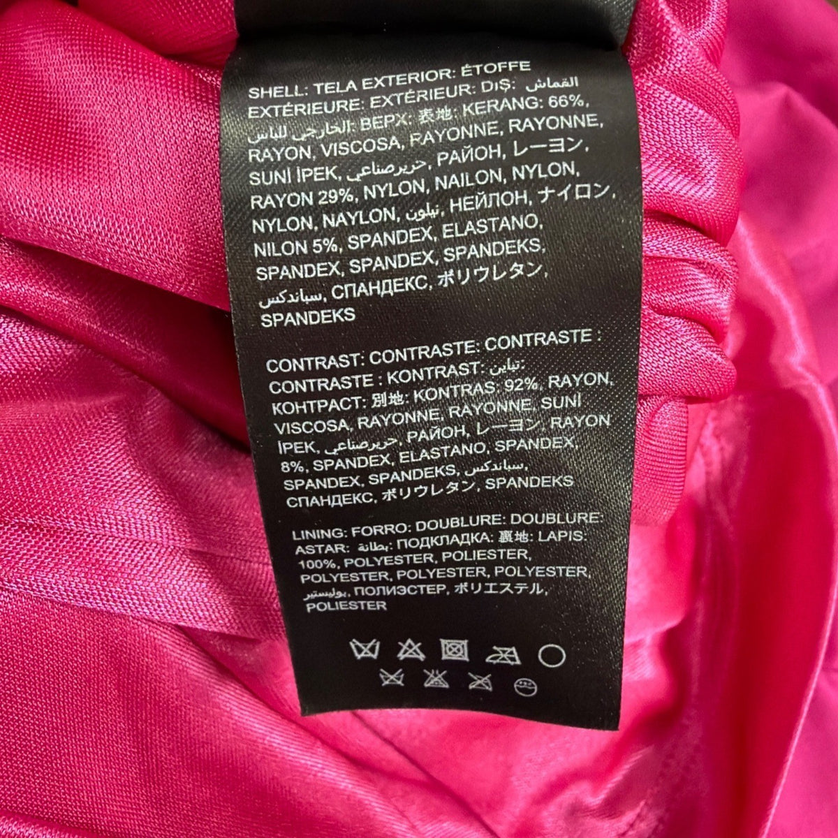 Bebe Women’s Pink Spandex Cocktail Dress Halter Peplum Style Size S