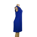 Of Mercer Womens Blue Sleeveless Sheath Dress Size 10