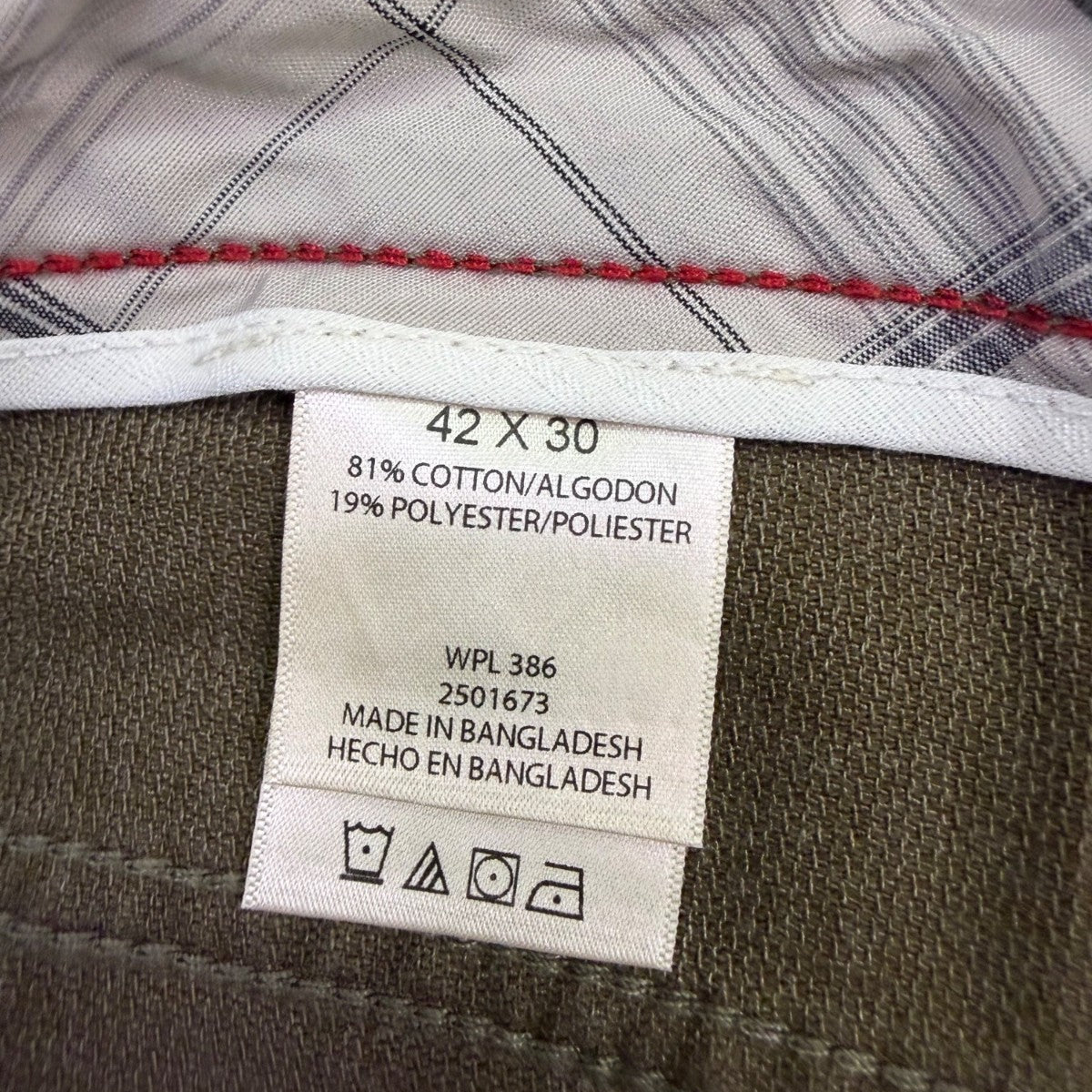 Kenneth Cole Mens Olive Straight-Leg PantsStylish & Comfortable Sz 42X30