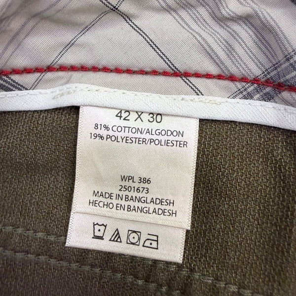 Kenneth Cole Mens Olive Straight-Leg PantsStylish & Comfortable Sz 42X30