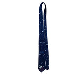 Smithsonian Mens Navy Silk/Poly Space Shuttle Tie Blue Starry NASA Design