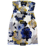 J. Crew Womens Blue & Yellow Floral Cotton Strapless Dress Summer Party Size 6