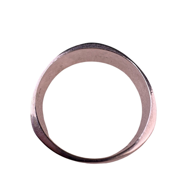 Sterling Silver 925 Womens Band Ring High Polish Finish Flat Design Size 9