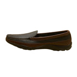 Allen Edmonds Men’s Brown & Black Leather Boulder Moc Toe Loafers Size 12B