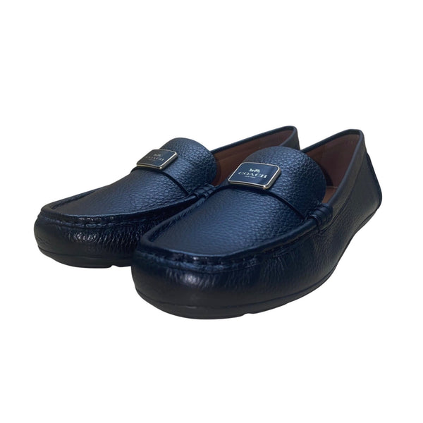 Coach Women’s Black Leather Mona Driver Loafers Casual Slip-On Shoes Sz US9.5B