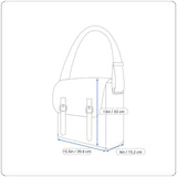 Elen Gotti Women’s Brown Leather Silver Hardware Hobo Shoulder Bag