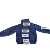 Athleta Womens Navy Nylon Zip-Up Lightweight Windbreaker Jacket Size M