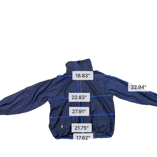 Athleta Womens Navy Nylon Zip-Up Lightweight Windbreaker Jacket Size M