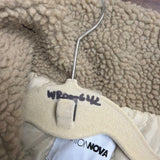 Fashion Nova Womens Blue Denim Sherp Coat  Casual Cozy Mid-Length Sz XS - New