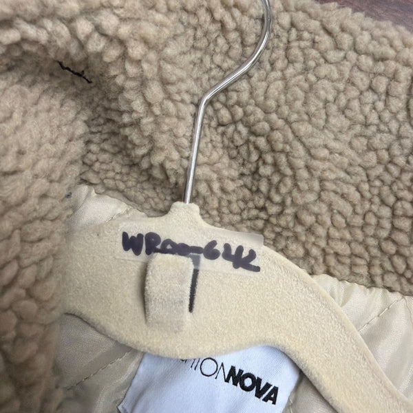 Fashion Nova Womens Blue Denim Sherp Coat  Casual Cozy Mid-Length Sz XS - New