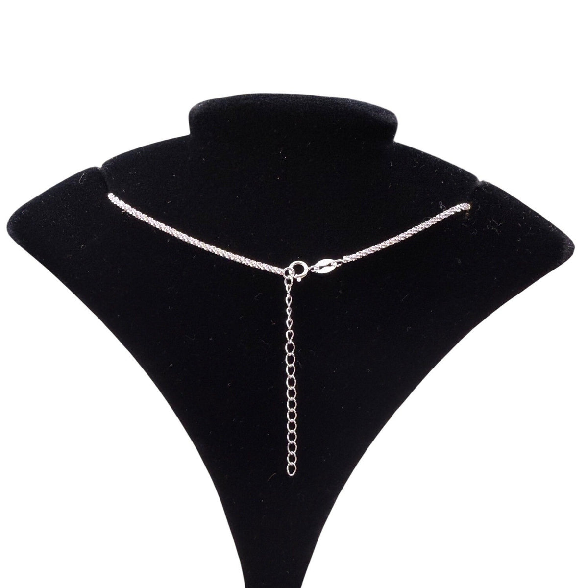 Sterling Silver Womens Cross Pendant Necklace Adjustable Chain Sparkling Design
