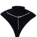 Sterling Silver Womens Cross Pendant Necklace Adjustable Chain Sparkling Design
