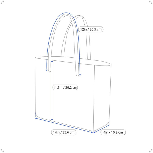 Levenger Women’s Blue Leather Double Handles Front Pocket Shoulder Tote Bag