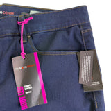 Style & Co Womens Dark Wash Denim Boot Leg Pants Stretch Fit Size 14