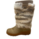 Pajar Women’s Brown & White Fur Knee High Winter Boots Size 40