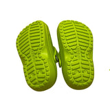 Crocs Kids Green Fleece-Lined Clogs Dual Comfort Casual Slip-On Size C7