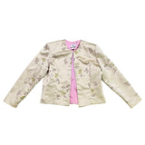 Jwffrey & Dara Womens Cream Satin Floral Jacket & Sleeveless Top Set Size 16