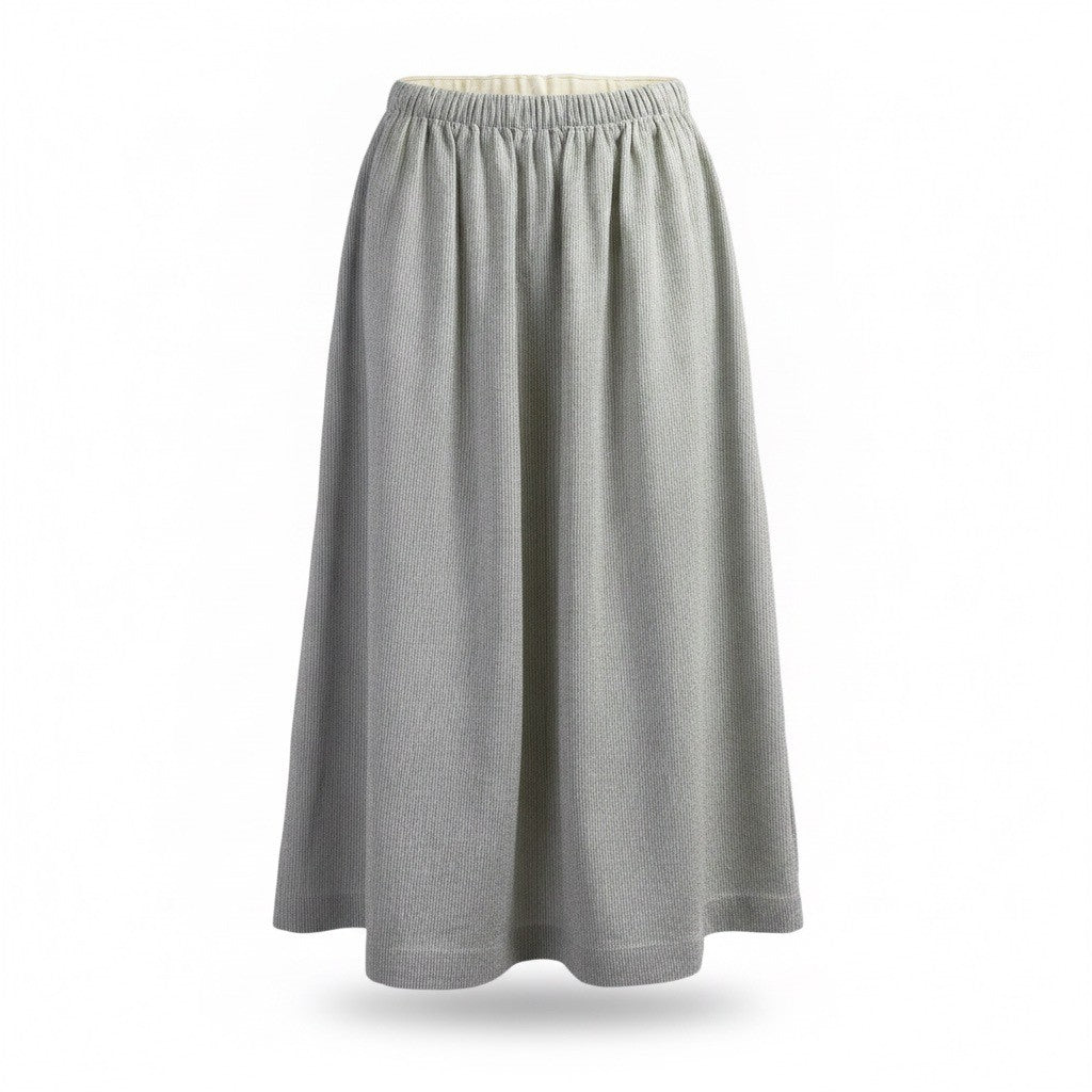 Zara Girls Gray Elastic Waist Midi Skirt Comfortable Casual Size 13-14 
